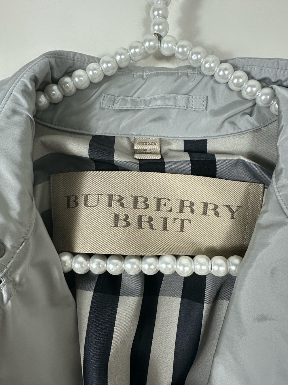 Burberry Brit Dove Grey Kerringdale Belted Trench Jacket 4 - Picture 12 of 16